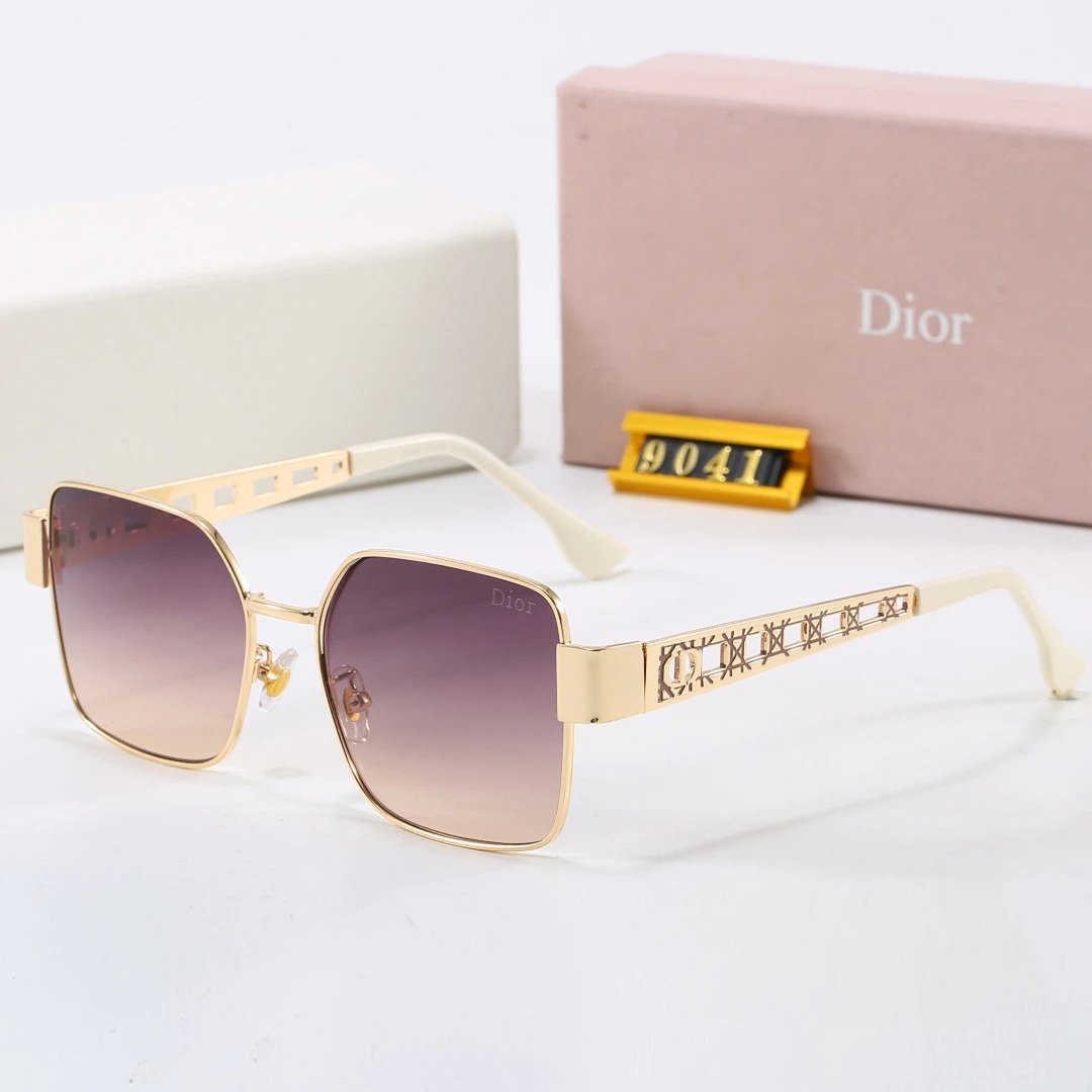 Dior Brown Tinted Lens Square Sunglasses, Polished Frame Style 26