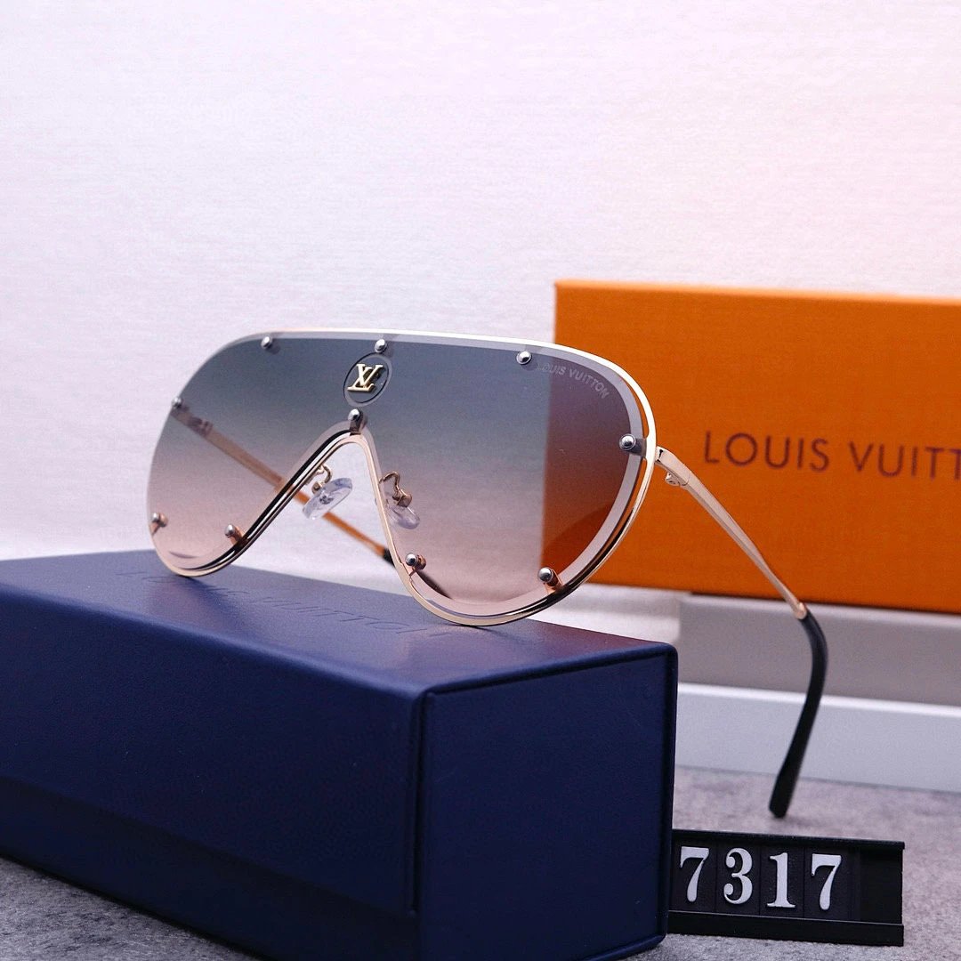 Louis Vuitton Tinted Lens Square Sunglasses, Polished Frame Style 16