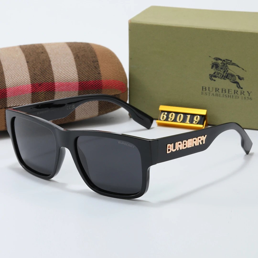 Burberry Tinted Lens Square Sunglasses, Polished Frame Style 15