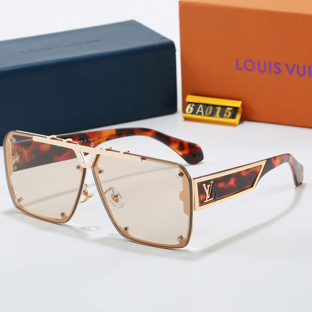 Louis Vuitton Gray Tinted Lens Square Sunglasses, Polished Frame Style 04