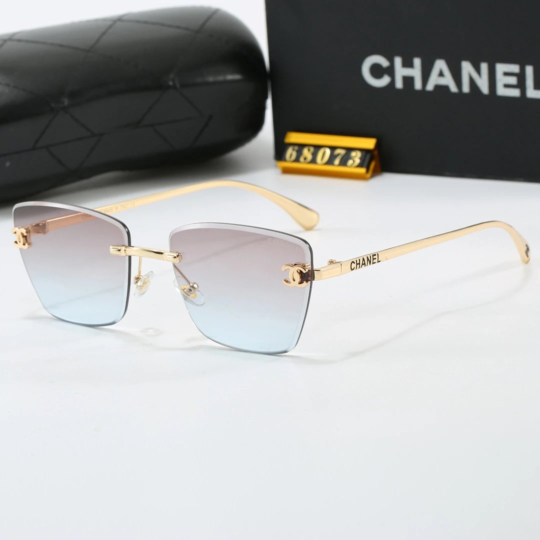 Chanel Black Tinted Lens Square Sunglasses, Polished Frame Style 11