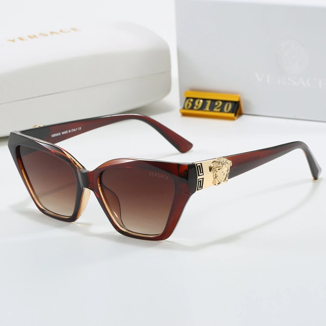 Versace Tinted Lens Square Sunglasses, Polished Frame Style 07