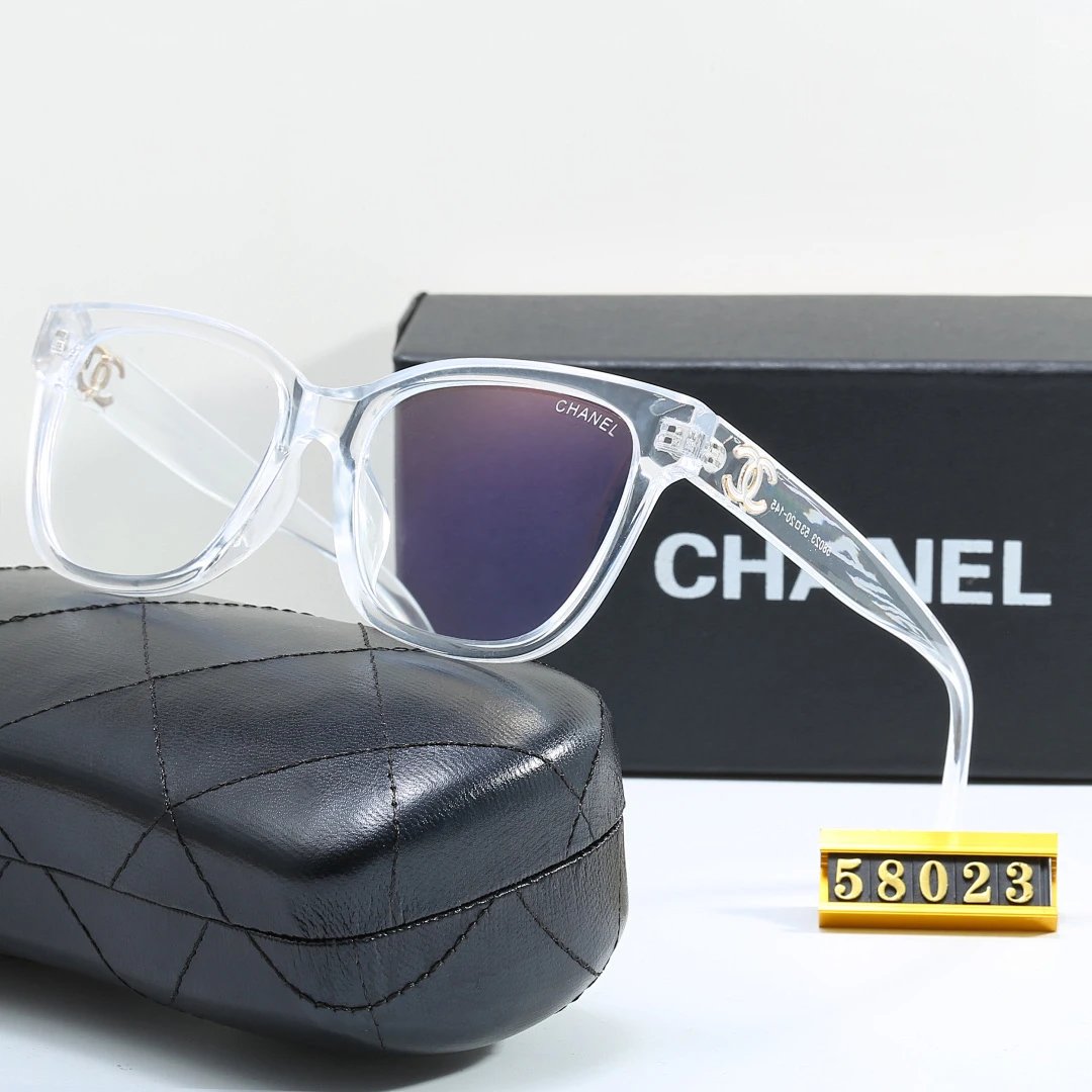 Chanel Black Tinted Lens Square Sunglasses, Polished Frame Style 10