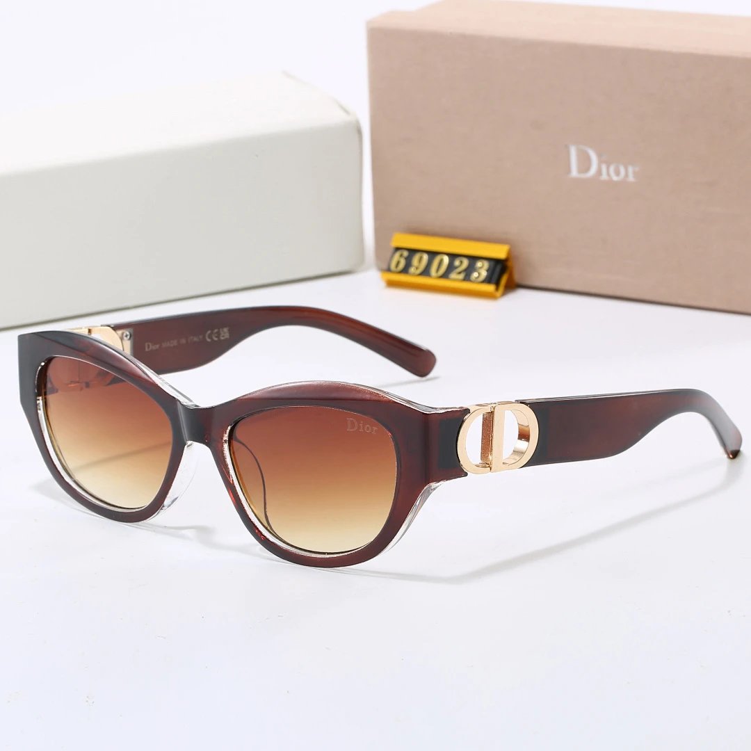 Dior Brown Tinted Lens Square Sunglasses, Polished Frame Style 10