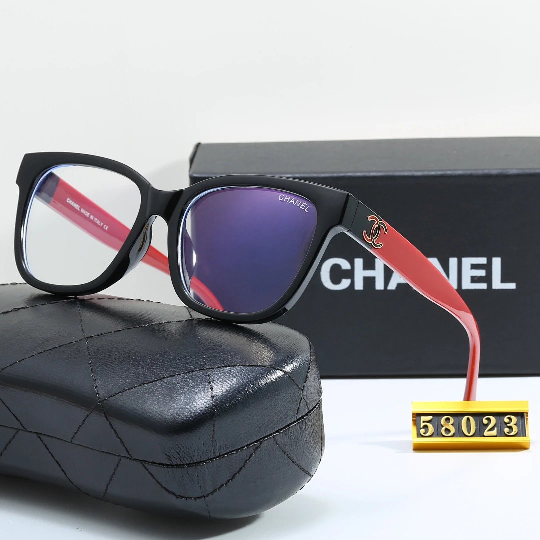Chanel Black Tinted Lens Square Sunglasses, Polished Frame Style 11