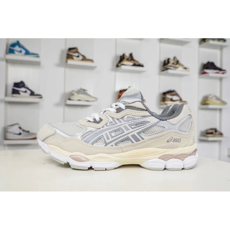 ASICS GEL-NYC Cream Silver Grey Sneakers - Style 22