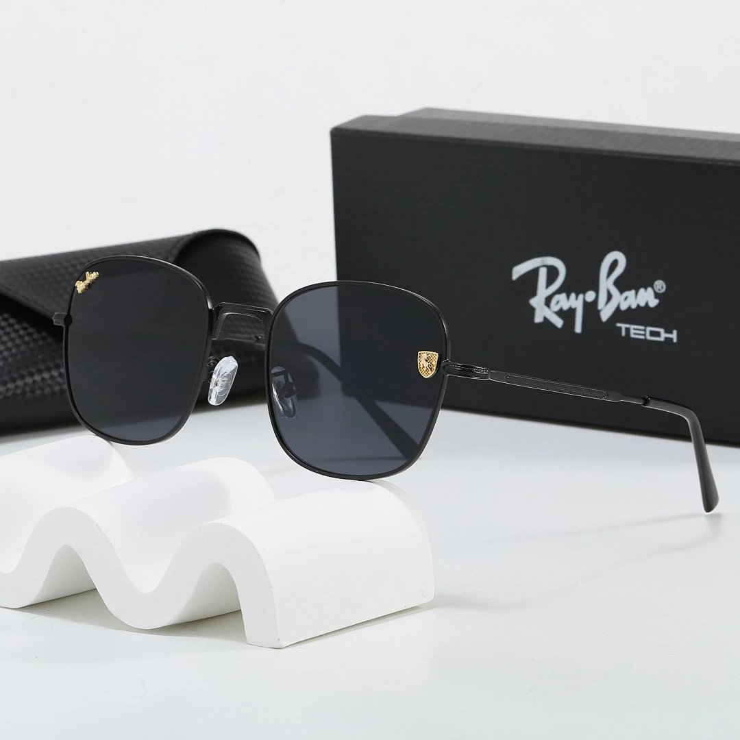 Ray-Ban Black Tinted Lens Metal Frame Sunglasses, Classic Style 08