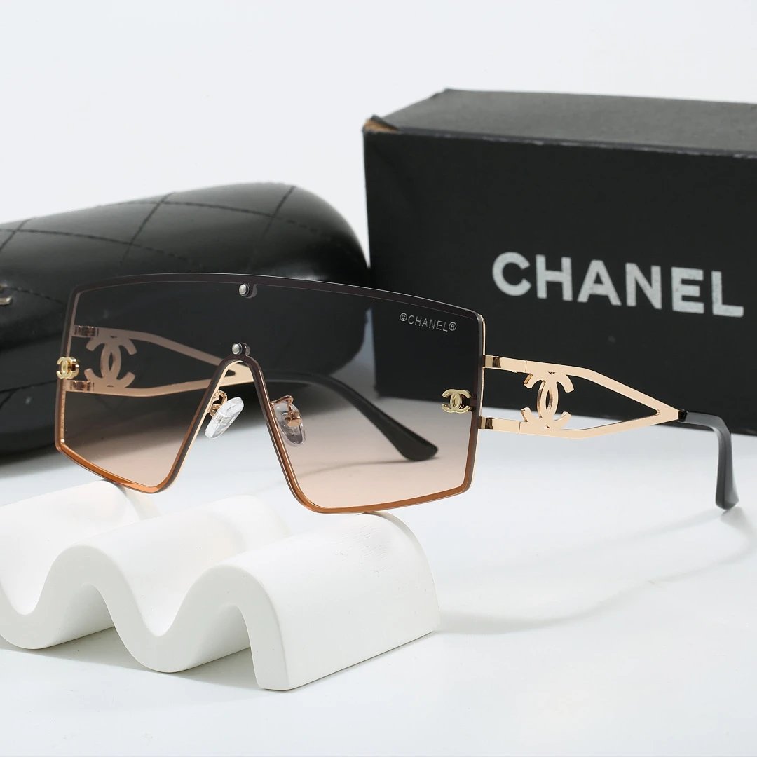 Chanel Black Tinted Lens Square Sunglasses, Polished Frame Style 26