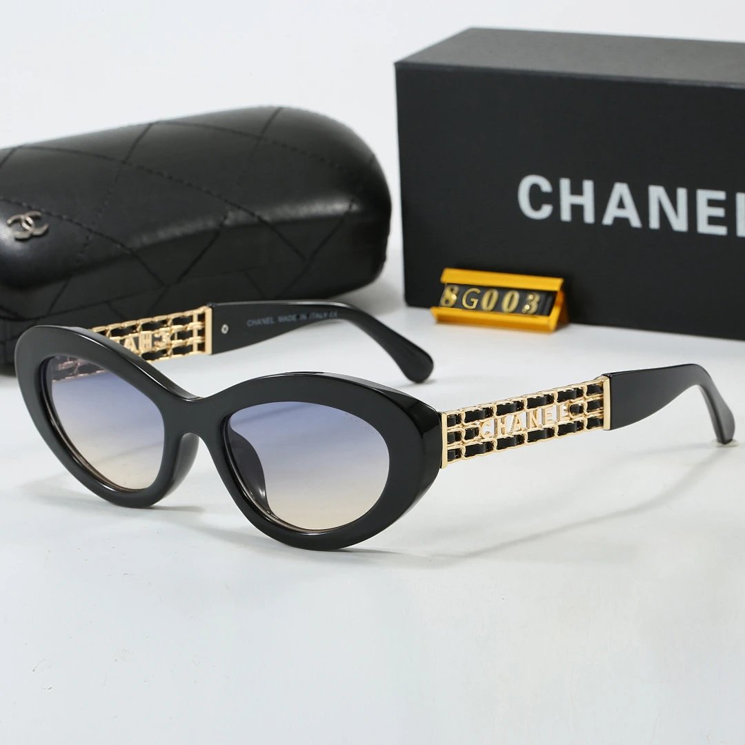 Chanel Black Tinted Lens Square Sunglasses, Polished Frame Style 11