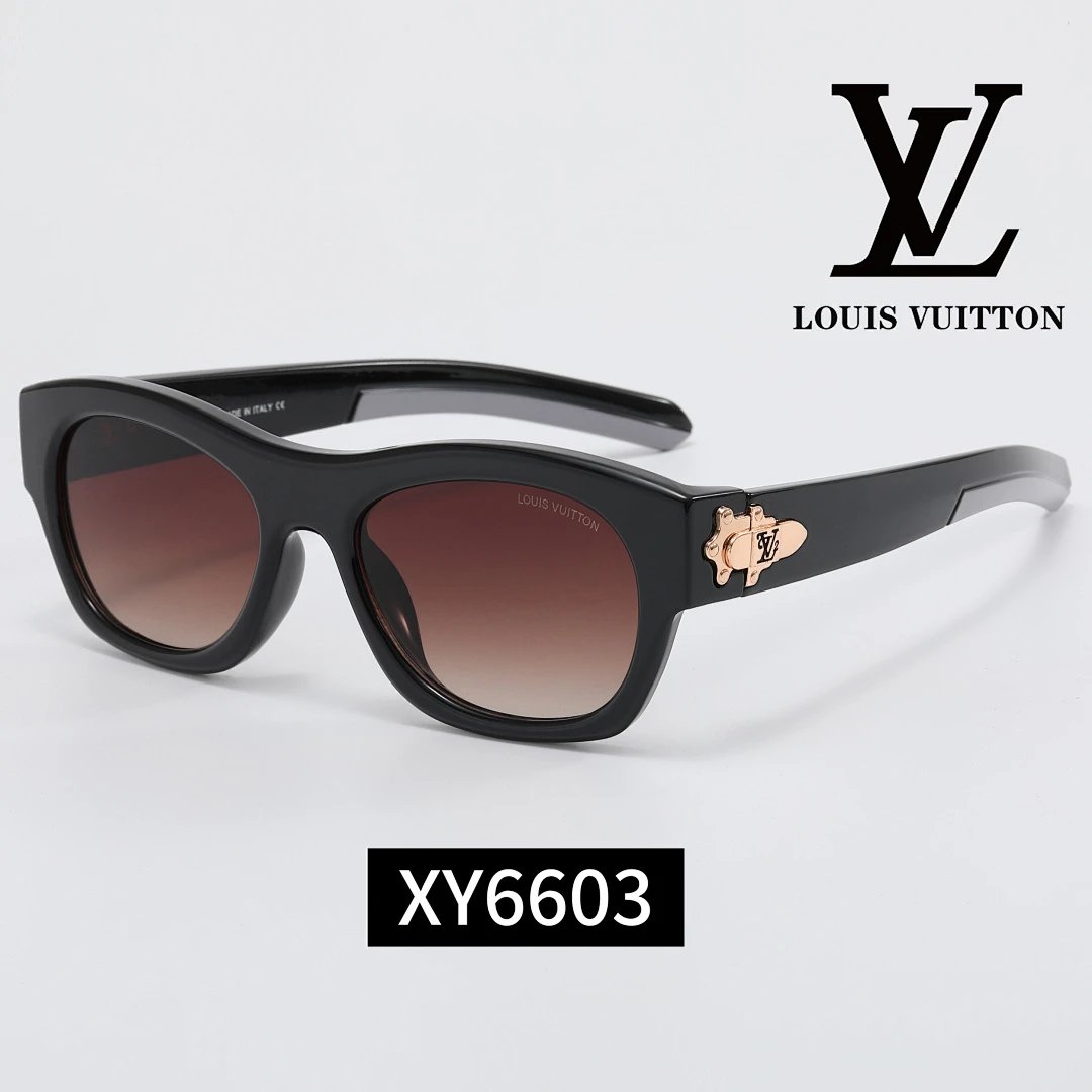 Louis Vuitton Black Tinted Lens Square Sunglasses, Polished Frame Style 23