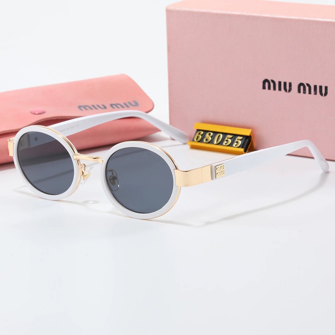 Miu Miu Gray Tinted Lens Square Sunglasses, Polished Frame Style 15