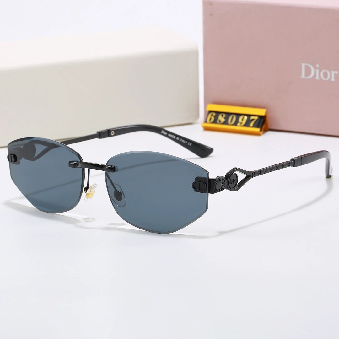 Dior Gray Tinted Lens Square Sunglasses, Polished Frame Style 21