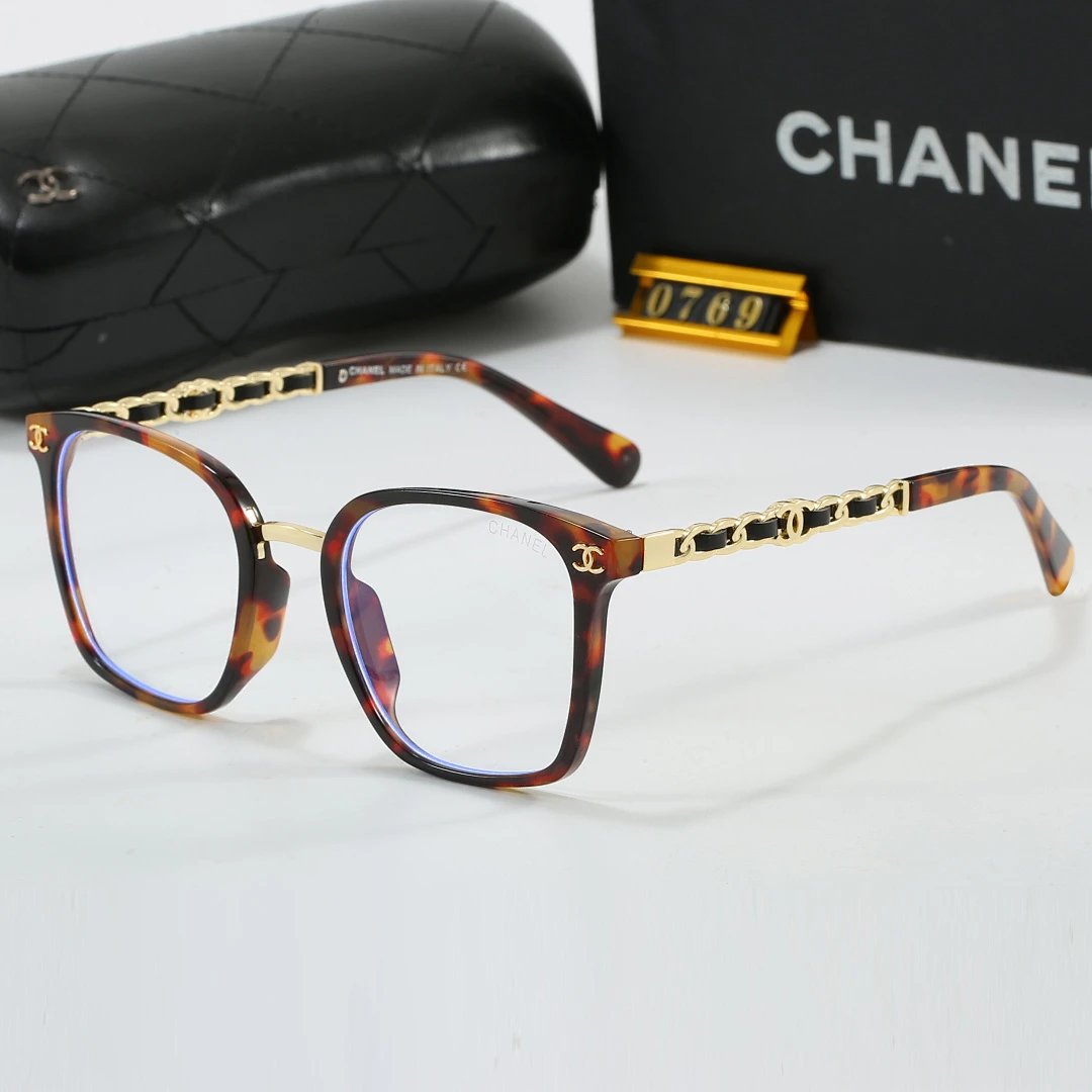 Chanel Black Tinted Lens Square Sunglasses, Polished Frame Style 06
