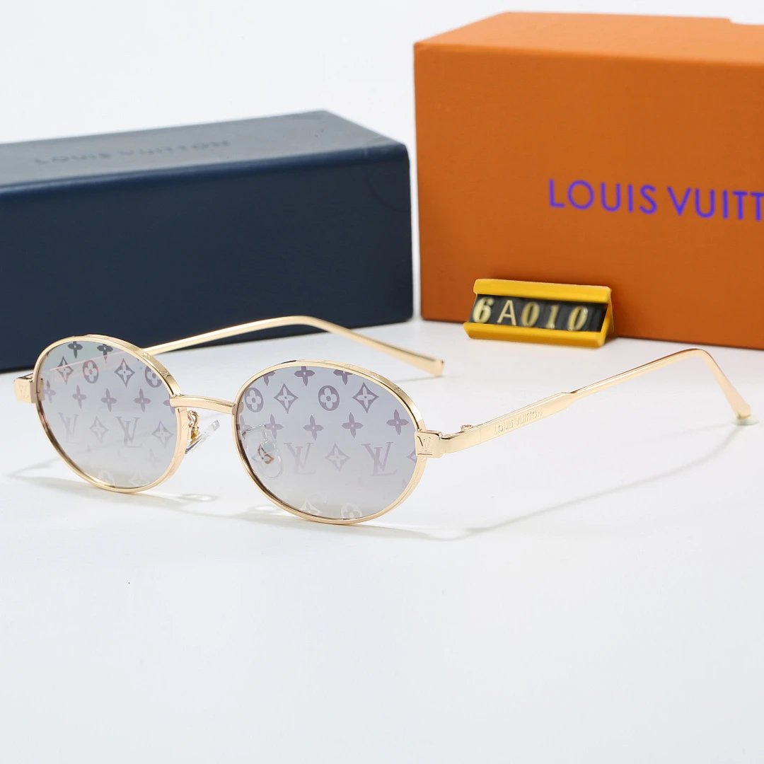 Louis Vuitton Brown Tinted Lens Square Sunglasses, Polished Frame Style 11