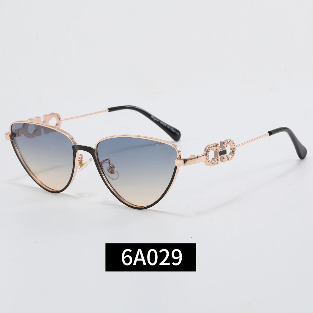 Ferragamo Gray Tinted Lens Square Sunglasses, Polished Frame Style 02