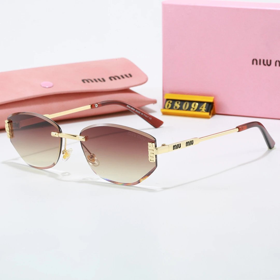 Miu Miu Brown Tinted Lens Square Sunglasses, Polished Frame Style 29