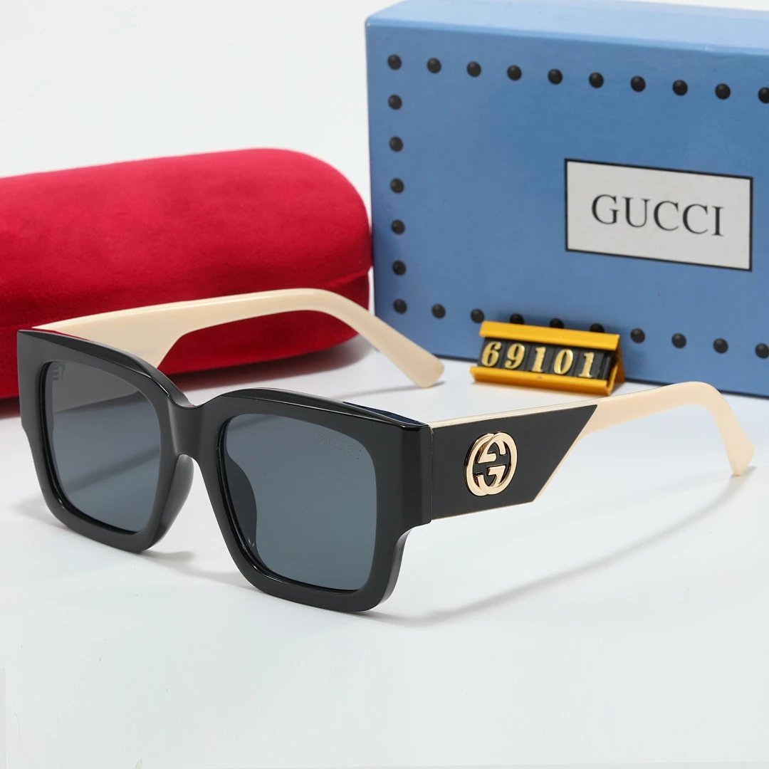 Gucci Tinted Lens Designer Sunglasses, Polished Frame Style 02