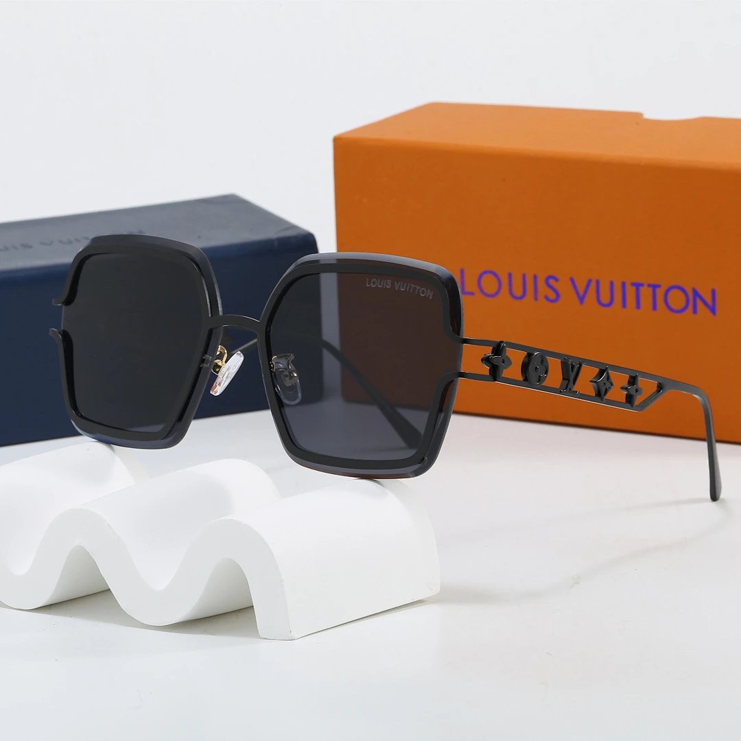 Louis Vuitton Tinted Lens Square Sunglasses, Polished Frame Style 02