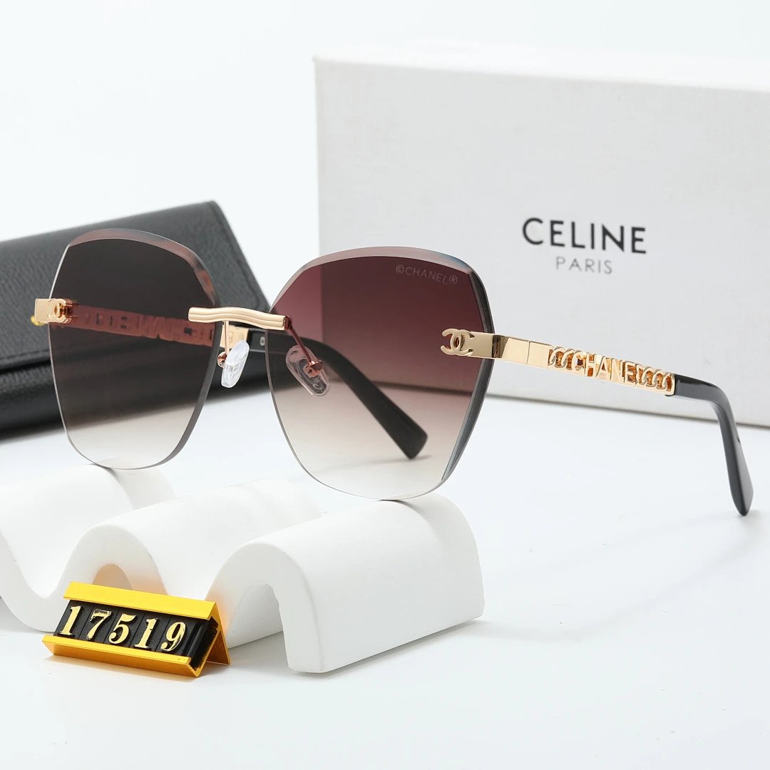 Chanel Black Tinted Lens Designer Sunglasses, Polished Frame Style 03