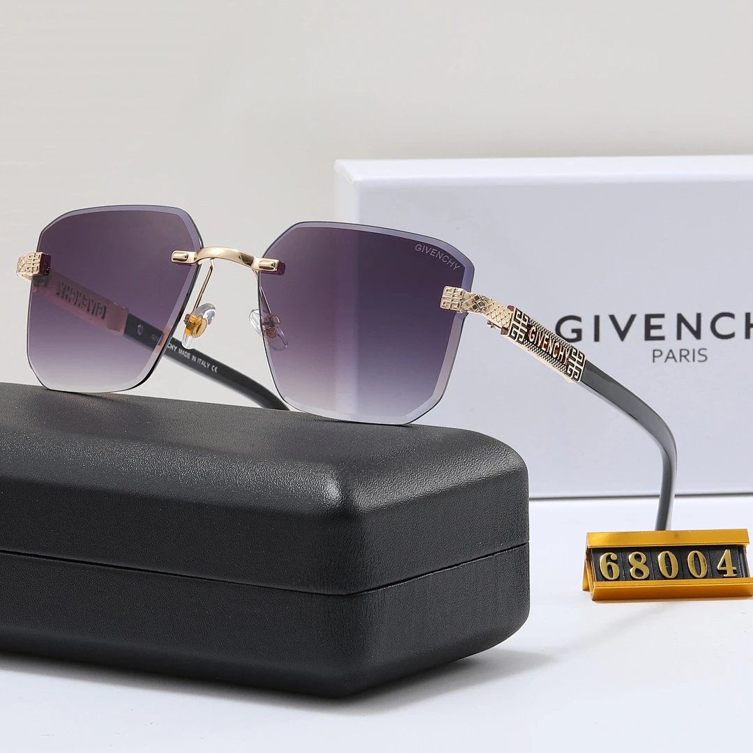 Givenchy Black Tinted Lens Square Sunglasses, Polished Frame Style 03