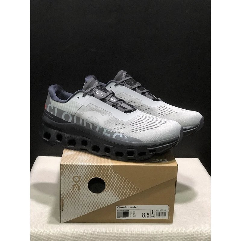 On Cloudmonster 1 Men's Cushioned Everyday Shoe Black Gray - Style 20