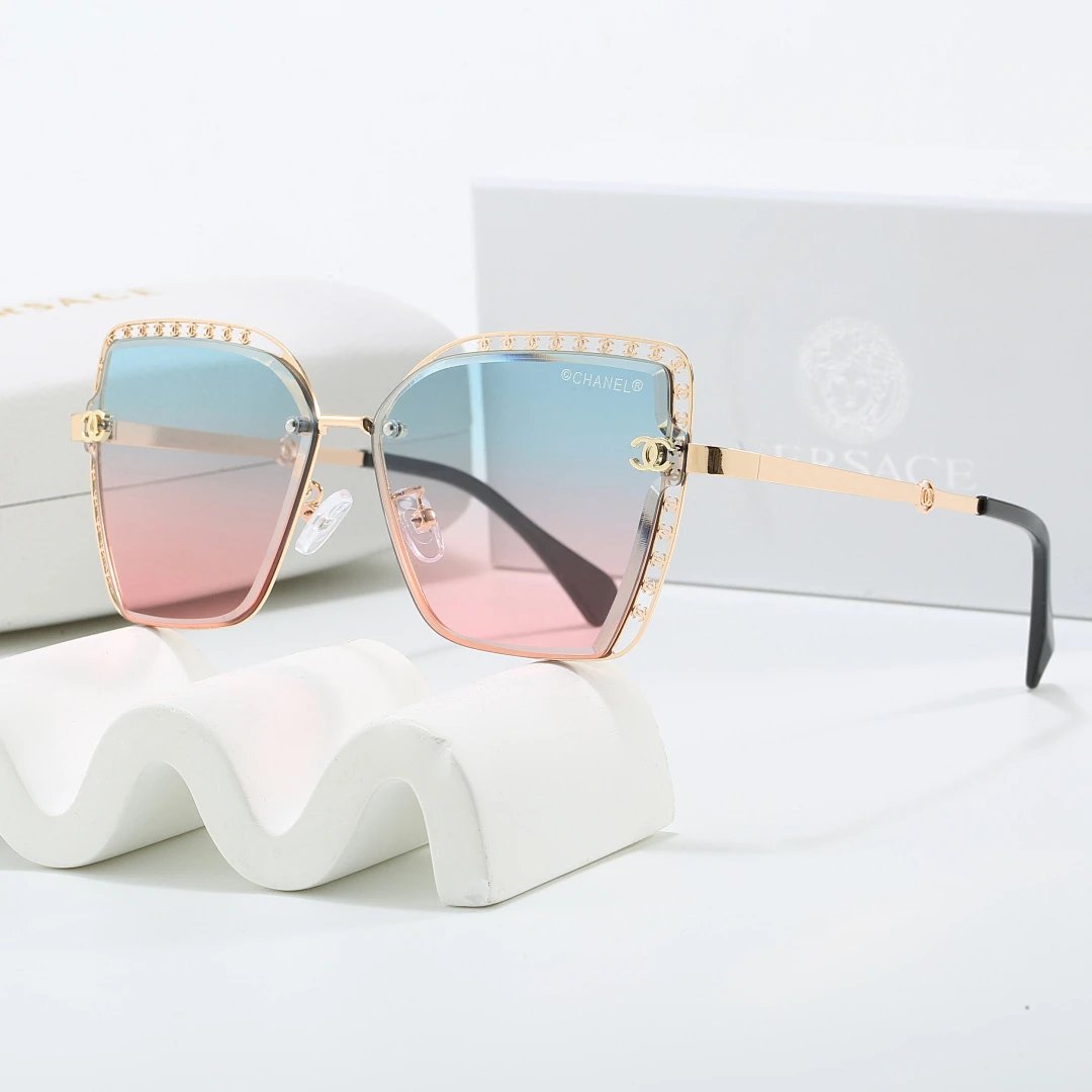 Chanel Gray Tinted Lens Square Sunglasses, Polished Frame Style 21