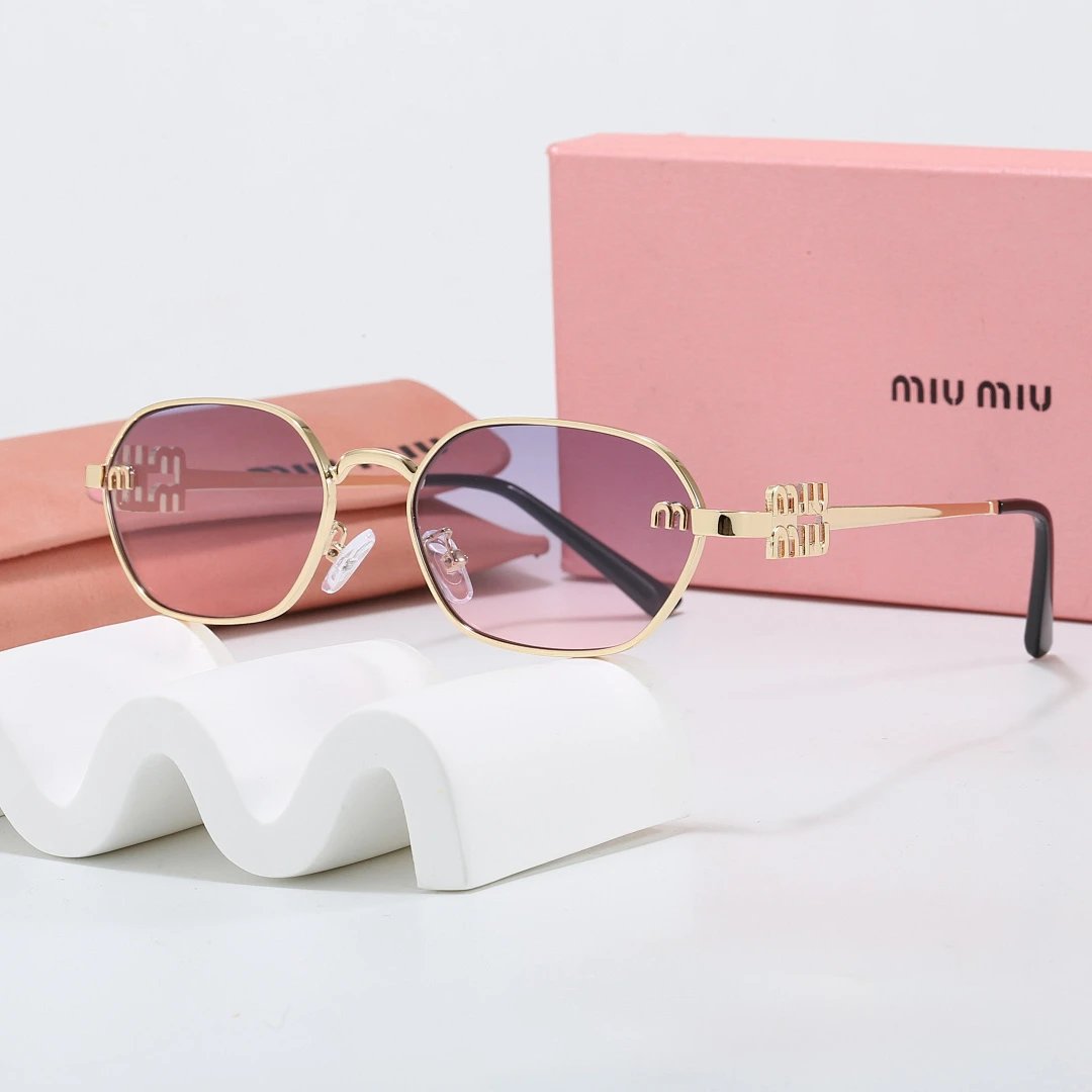 Miu Miu Brown Tinted Lens Square Sunglasses, Polished Frame Style 22