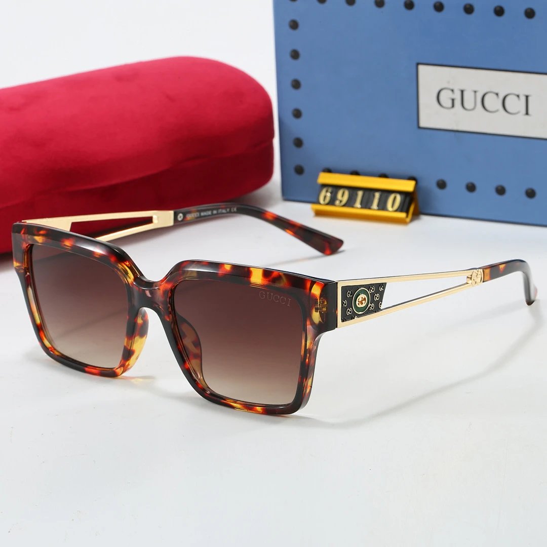 Gucci Tinted Lens Designer Sunglasses, Polished Frame Style 05