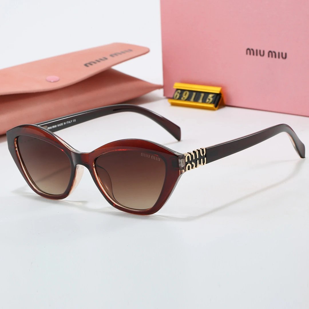 Miu Miu Tinted Lens Square Sunglasses, Polished Frame Style 13