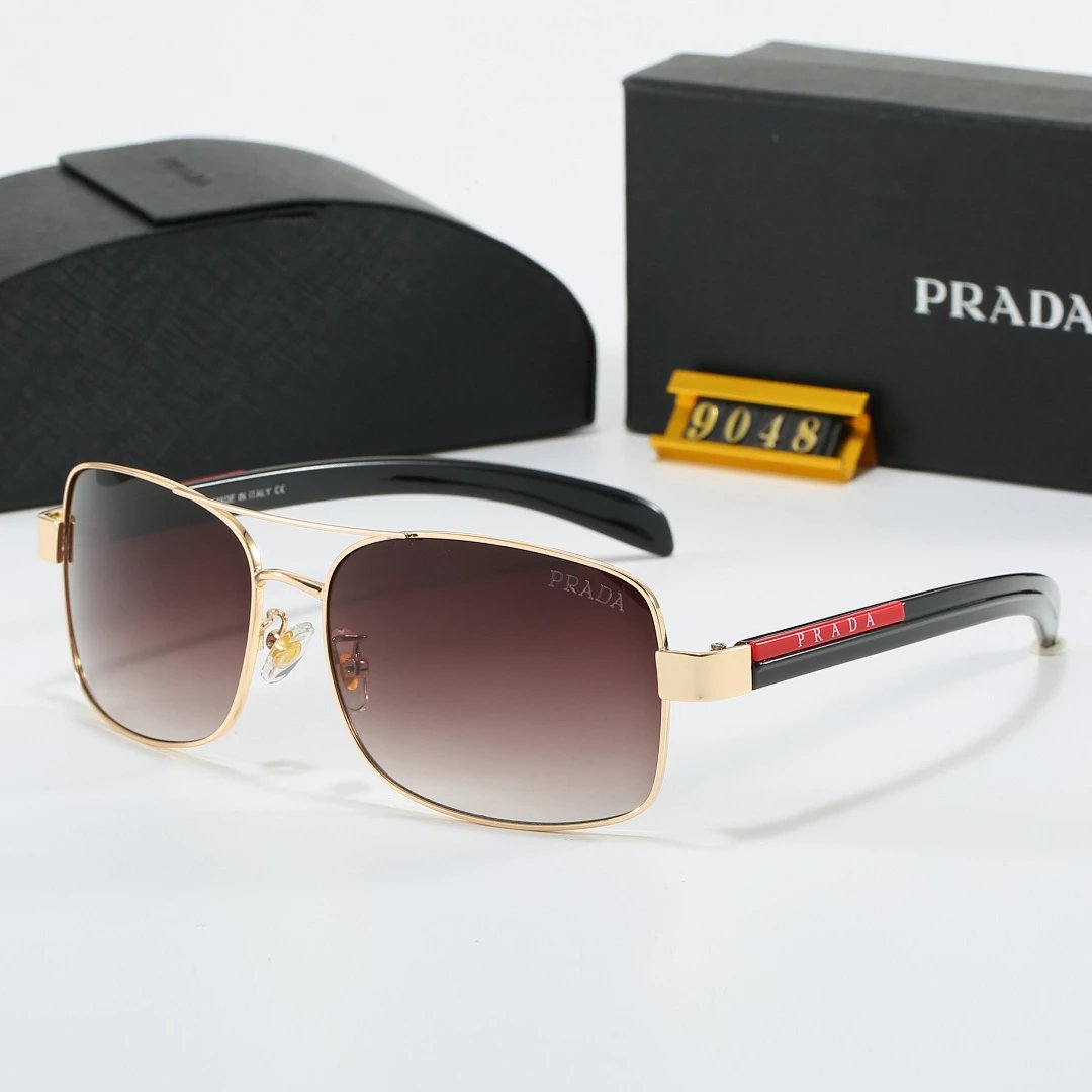 Prada Black Tinted Lens Square Sunglasses, Polished Frame Style 06