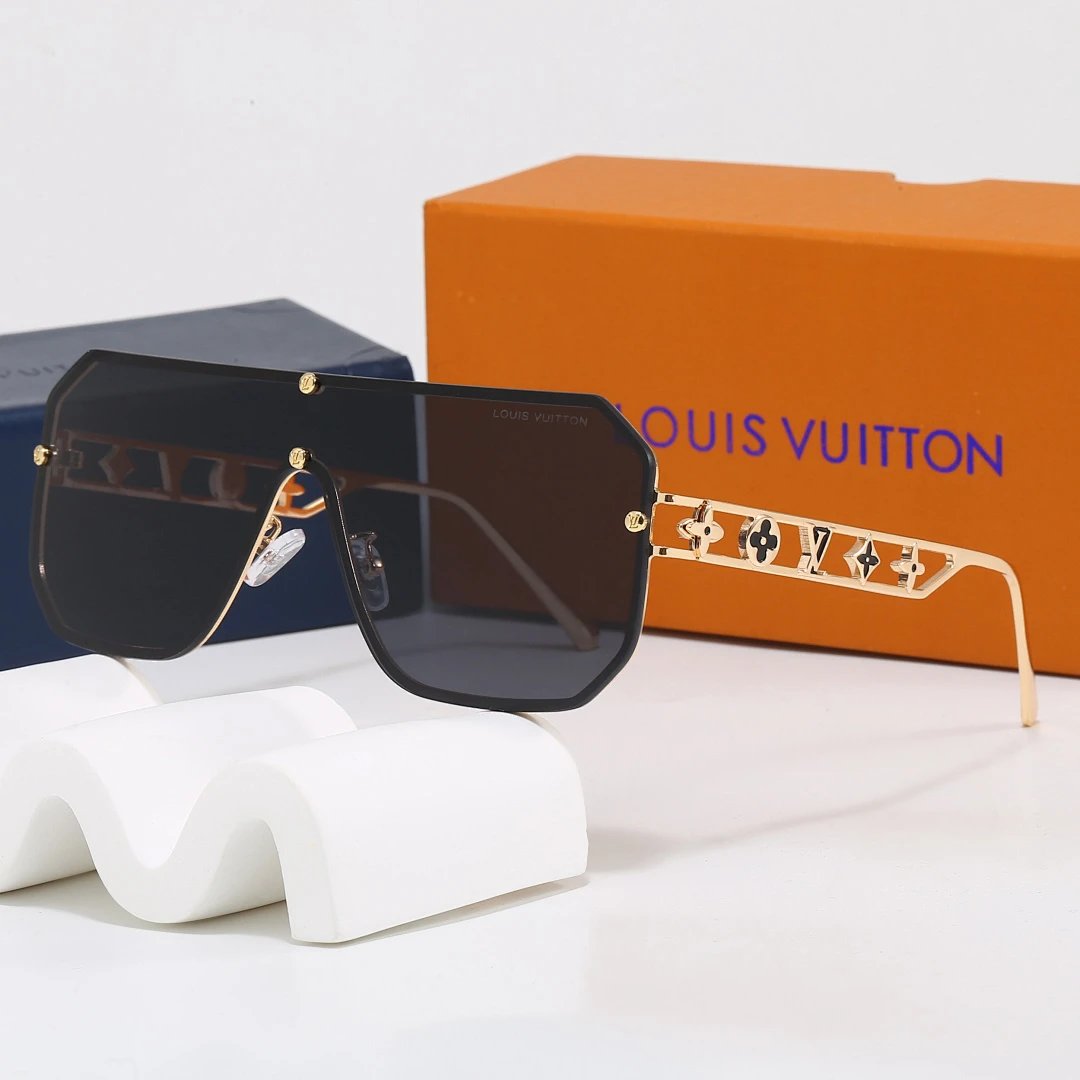 Louis Vuitton Tinted Lens Square Sunglasses, Polished Frame Style 01