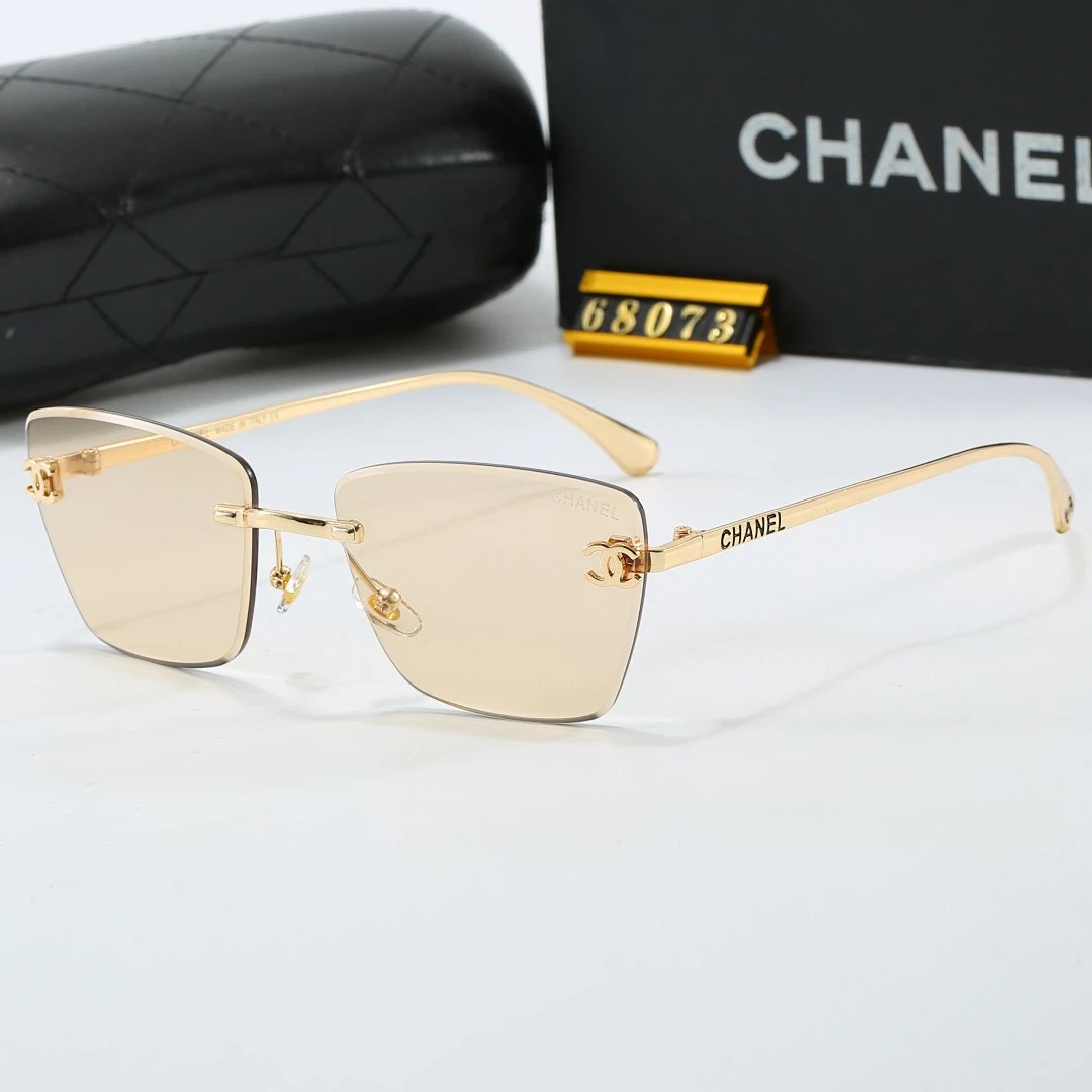 Chanel Black Tinted Lens Square Sunglasses, Polished Frame Style 15