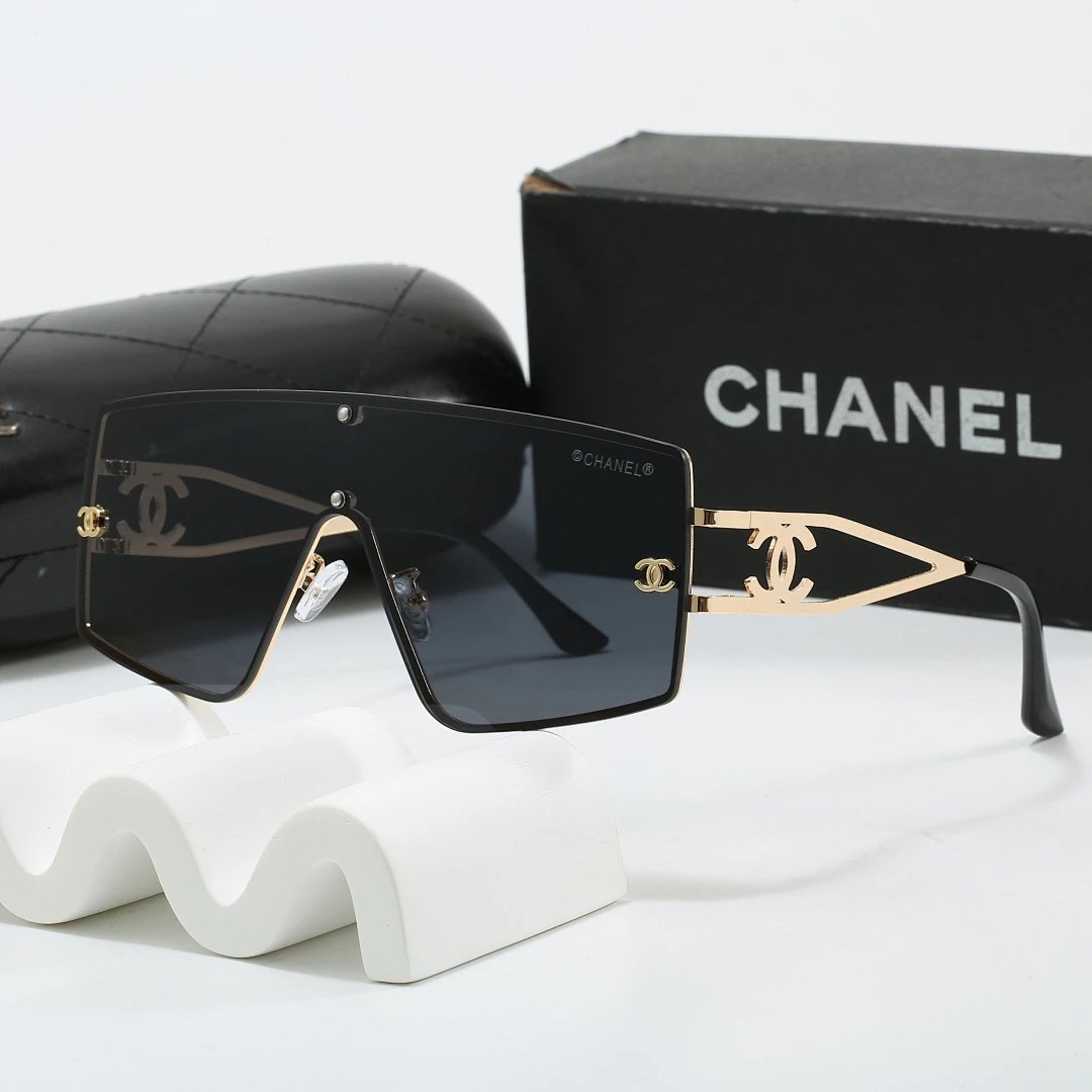 Chanel Black Tinted Lens Square Sunglasses, Polished Frame Style 30