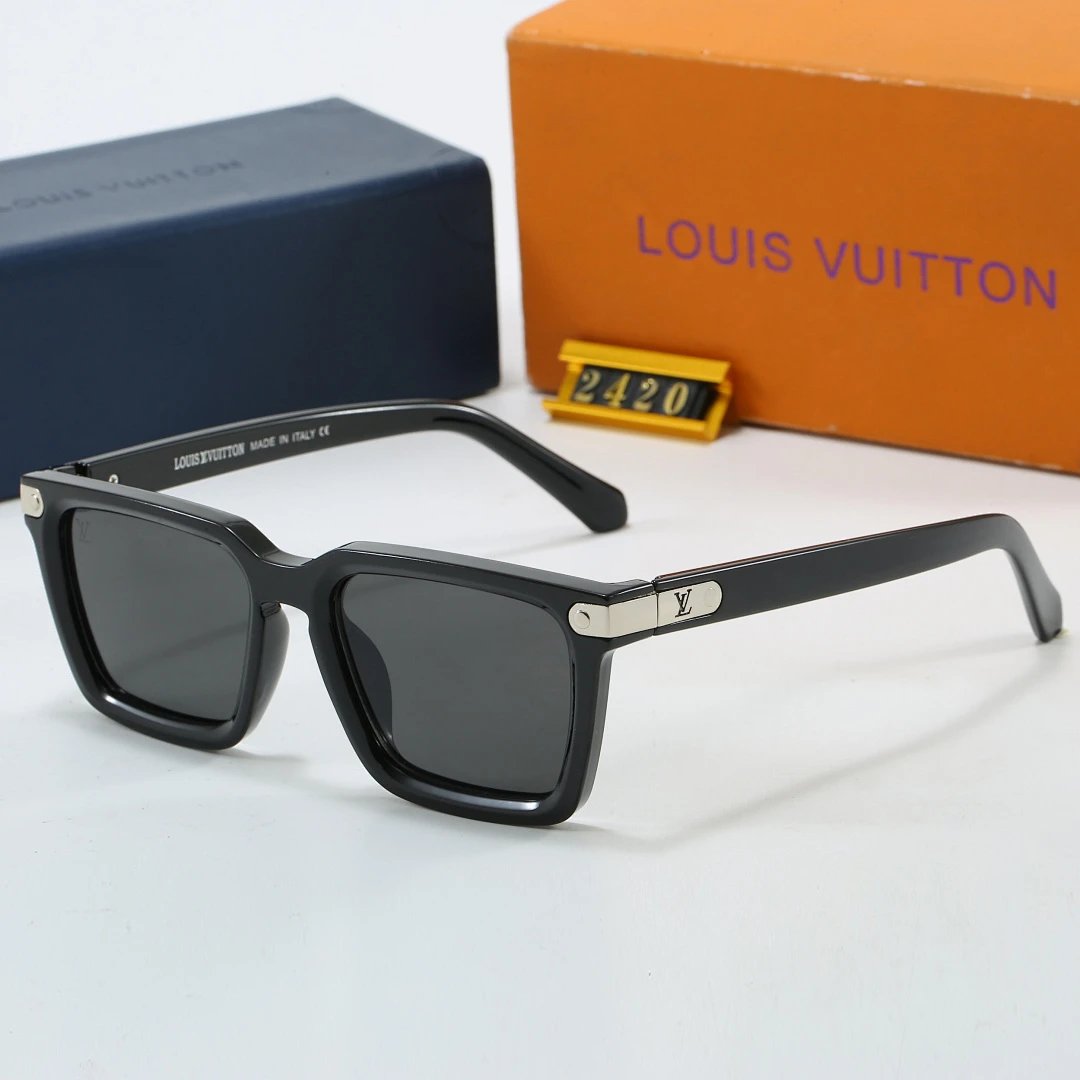 Louis Vuitton Tinted Lens Square Sunglasses, Polished Frame Style 12