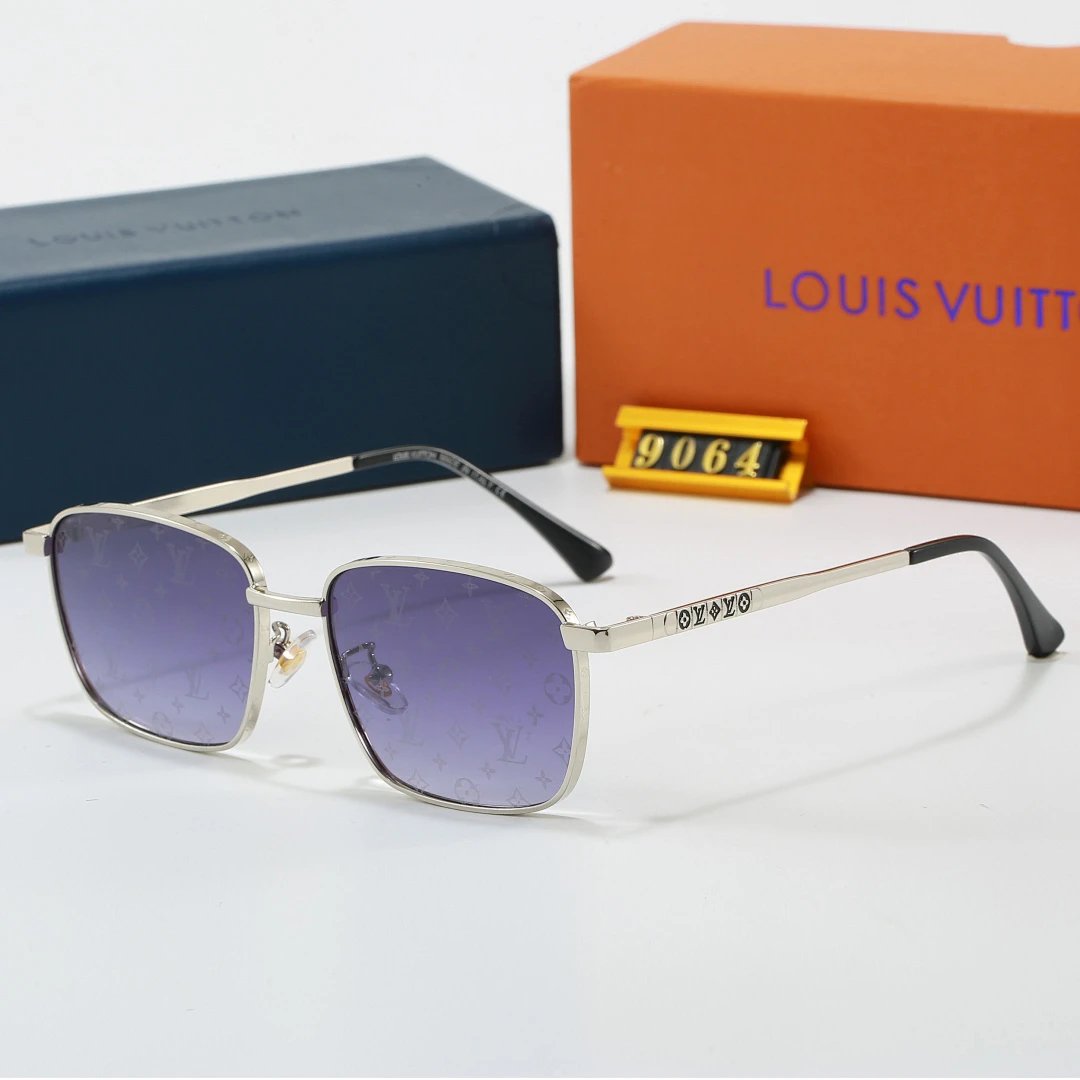 Louis Vuitton Brown Tinted Lens Square Sunglasses, Polished Frame Style 23