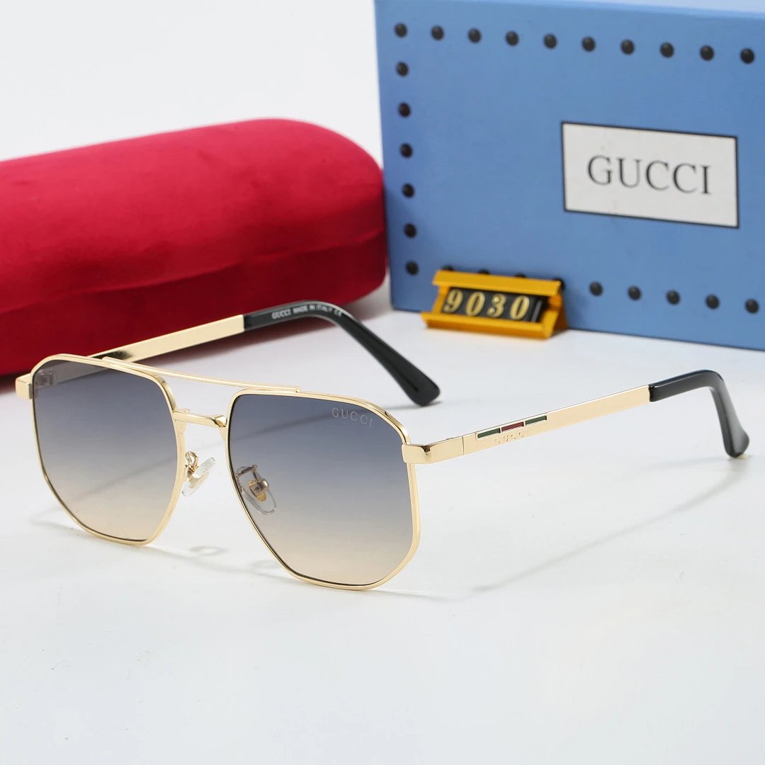 Gucci Tinted Lens Square Sunglasses, Polished Frame Style 26