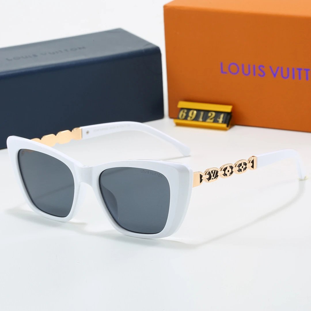 Louis Vuitton Brown Tinted Lens Square Sunglasses, Polished Frame Style 17