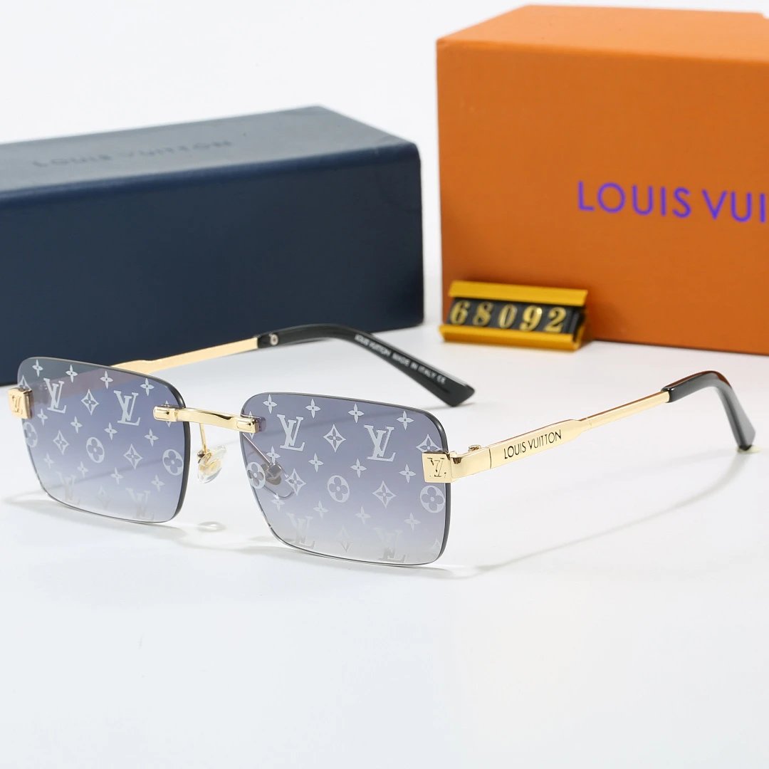 Louis Vuitton Brown Tinted Lens Square Sunglasses, Polished Frame Style 08