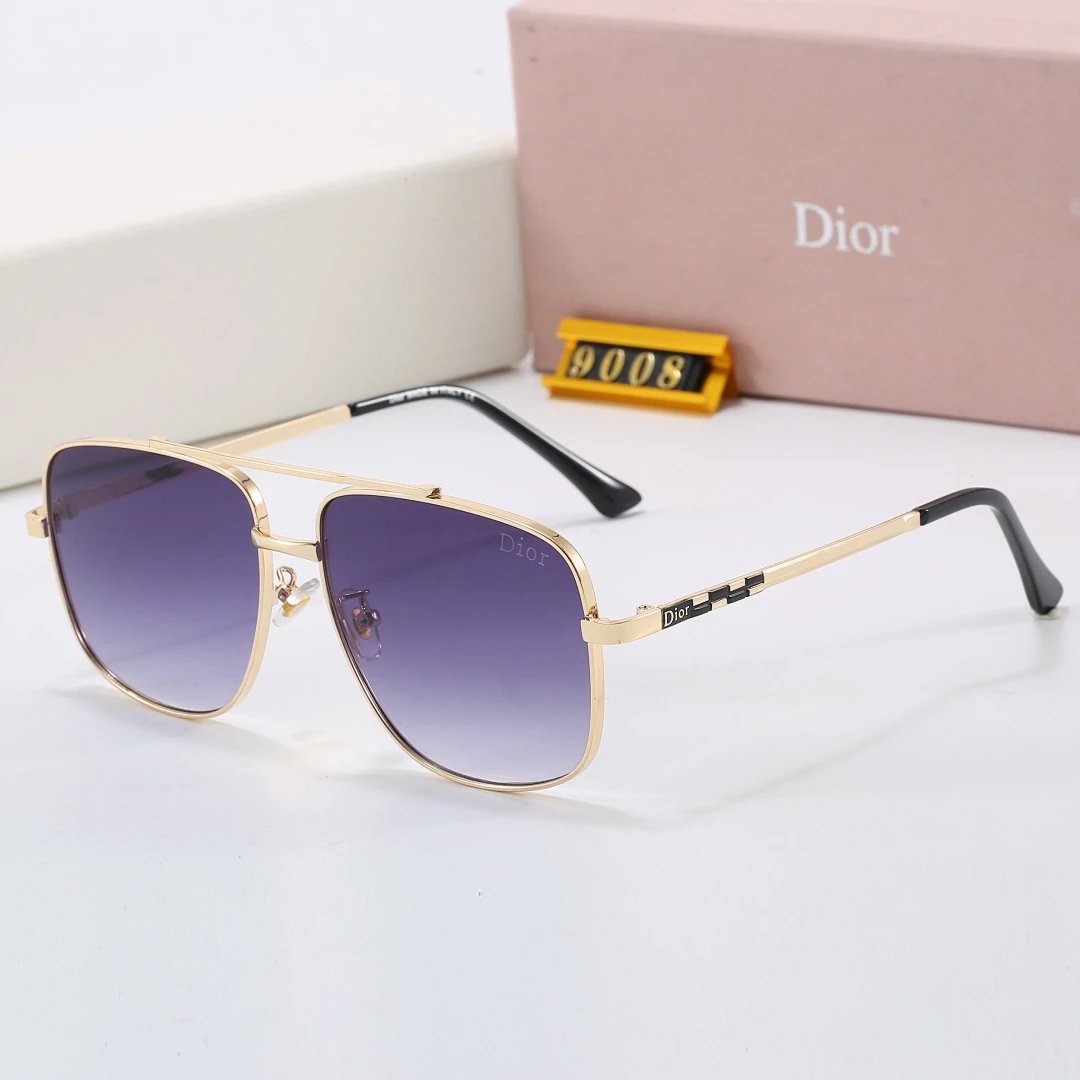 Dior Gray Tinted Lens Square Sunglasses, Polished Frame Style 30