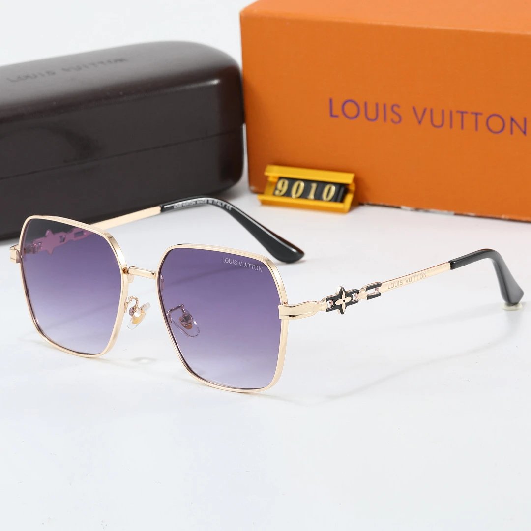 Louis Vuitton Brown Tinted Lens Square Sunglasses, Polished Frame Style 38