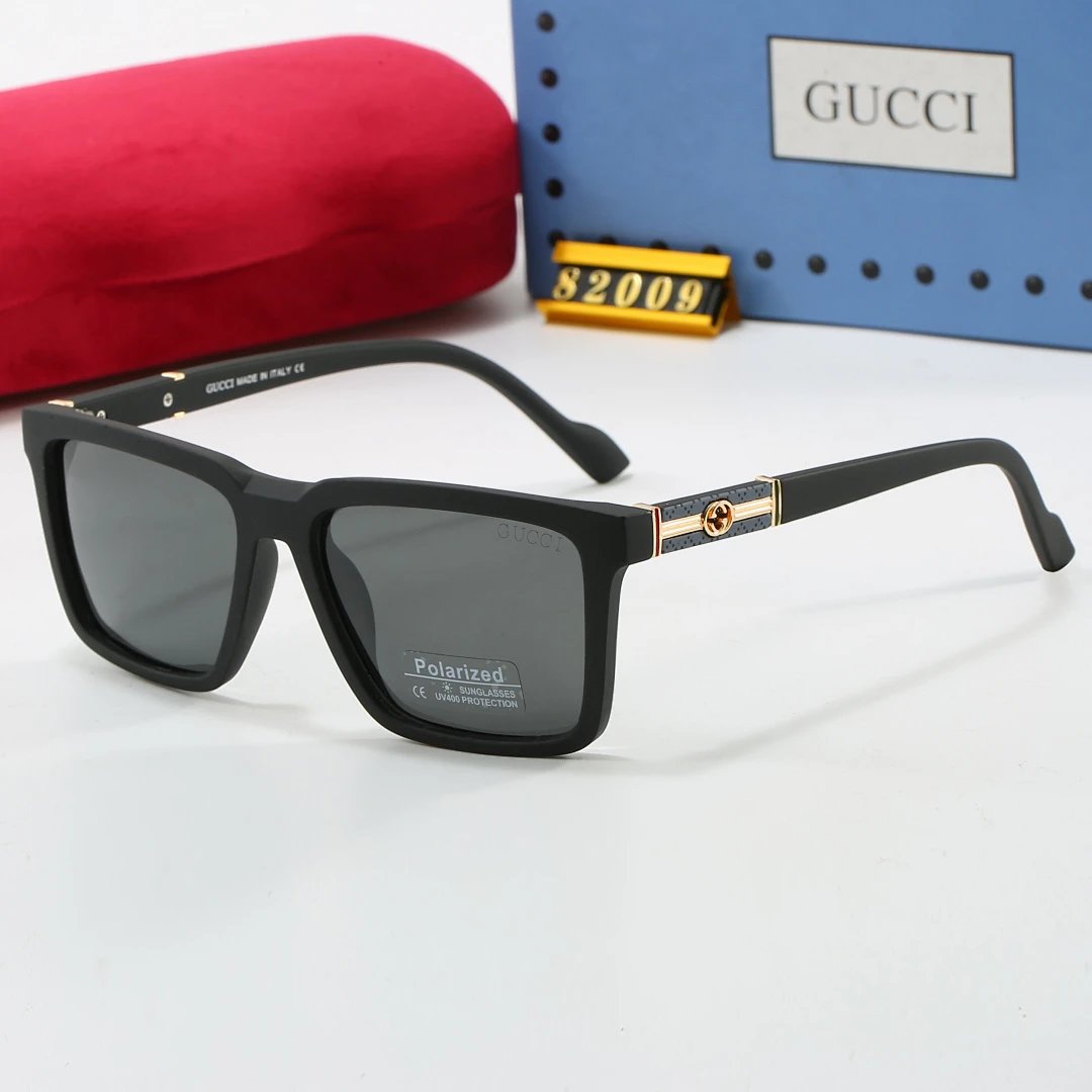 Gucci Tinted Lens Square Sunglasses, Polished Frame Style 13
