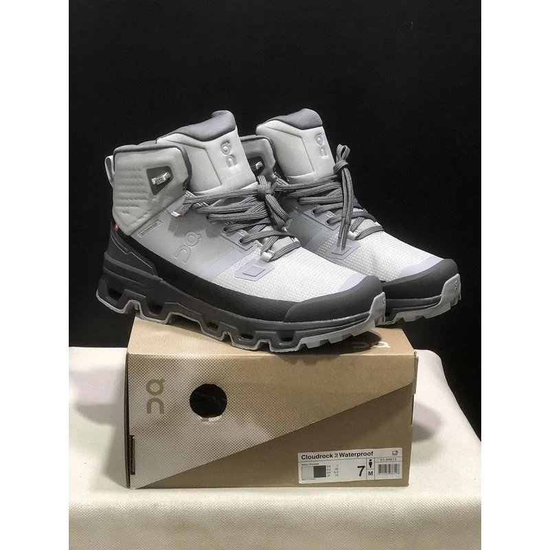 On Cloudrock 2 Waterproof Grey White - Style 2