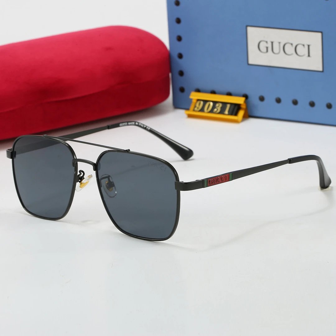 Gucci Tinted Lens Square Sunglasses, Polished Frame Style 08
