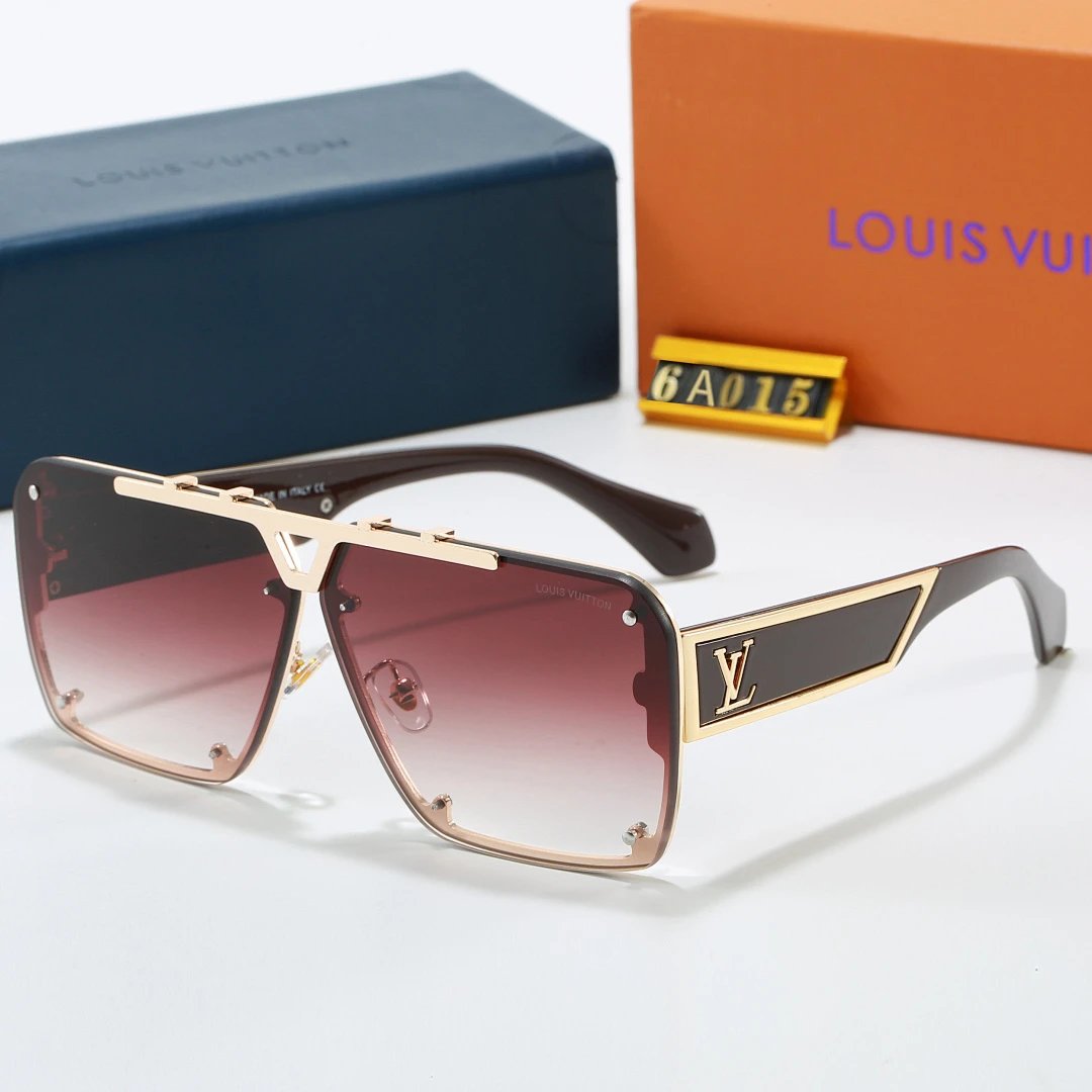 Louis Vuitton Black Tinted Lens Square Sunglasses, Polished Frame Style 01