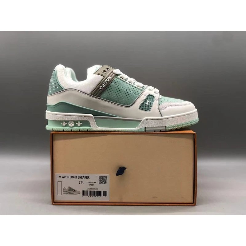 Trainer Low Top Sneakers   lace-up low-top Green Brown - Style 34