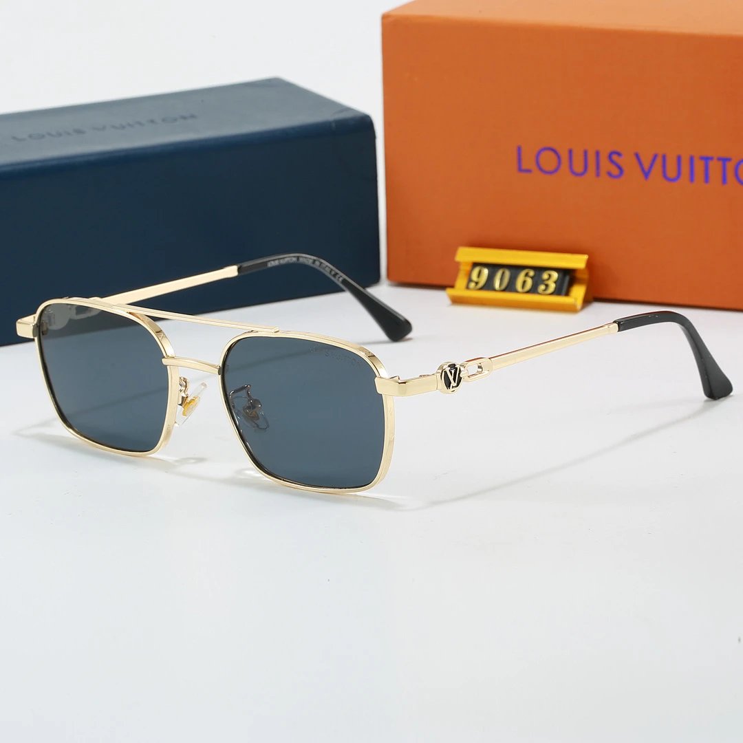 Louis Vuitton Brown Tinted Lens Square Sunglasses, Polished Frame Style 07