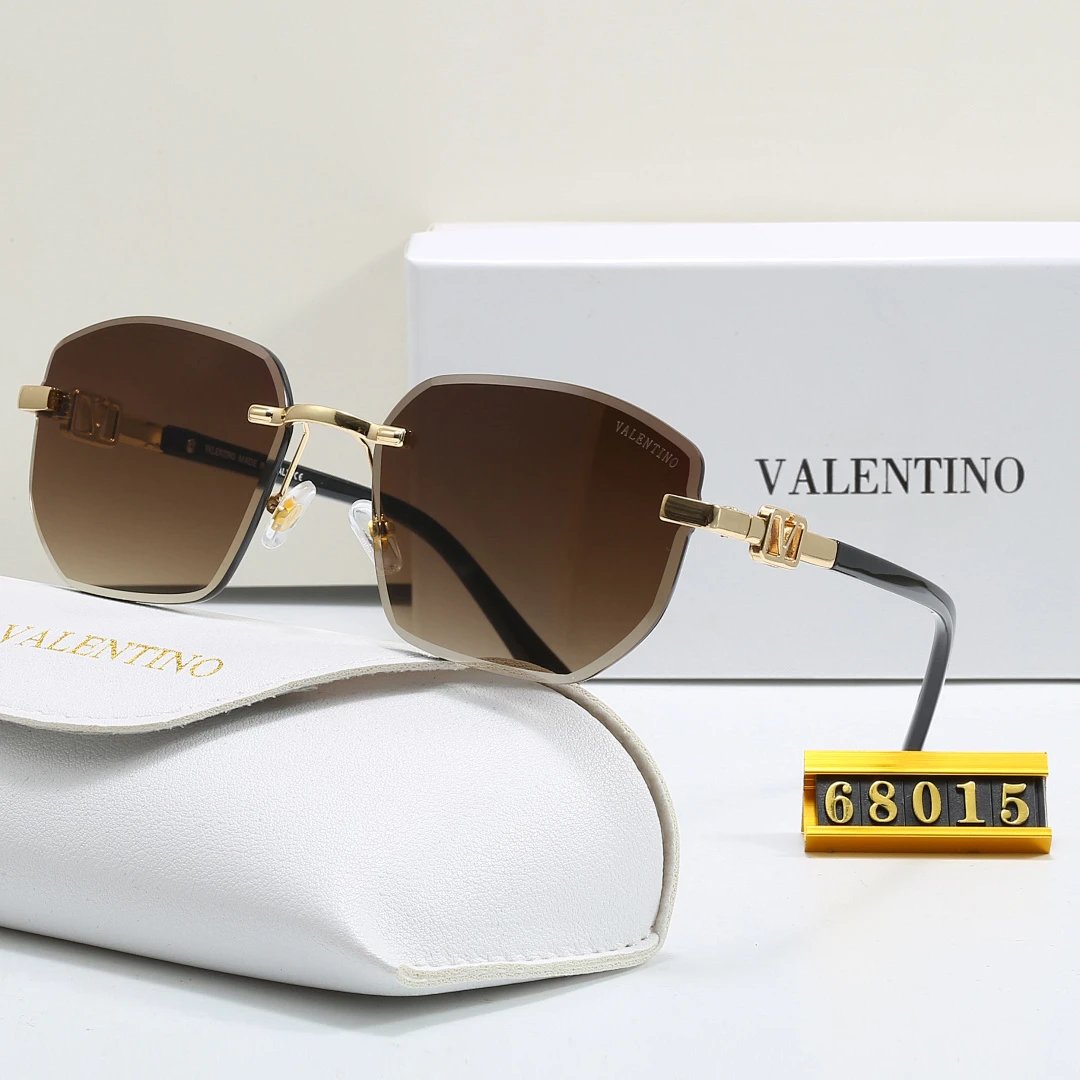 Valentino Tinted Lens Square Sunglasses, Polished Frame Style 13