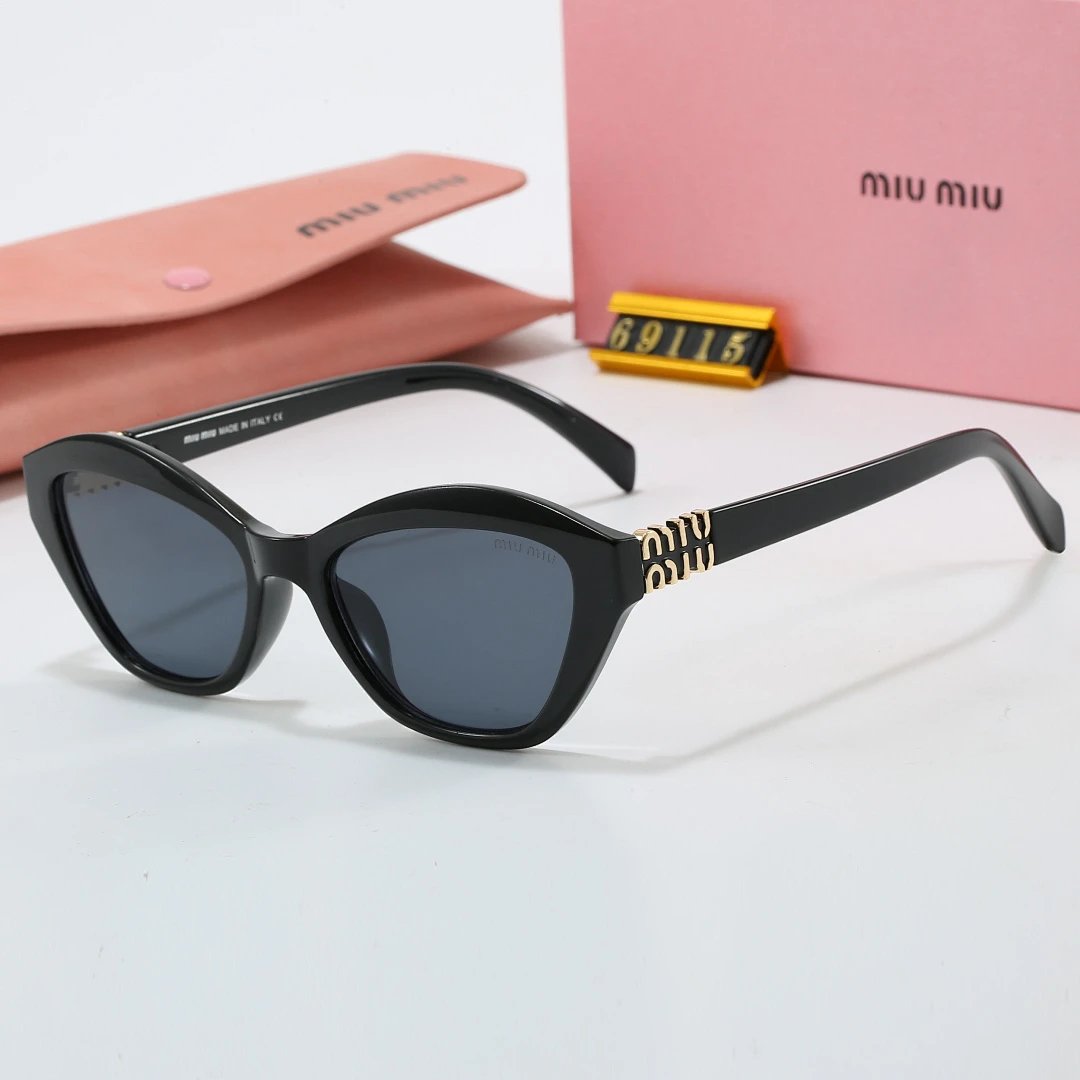 Miu Miu Gray Tinted Lens Square Sunglasses, Polished Frame Style 08