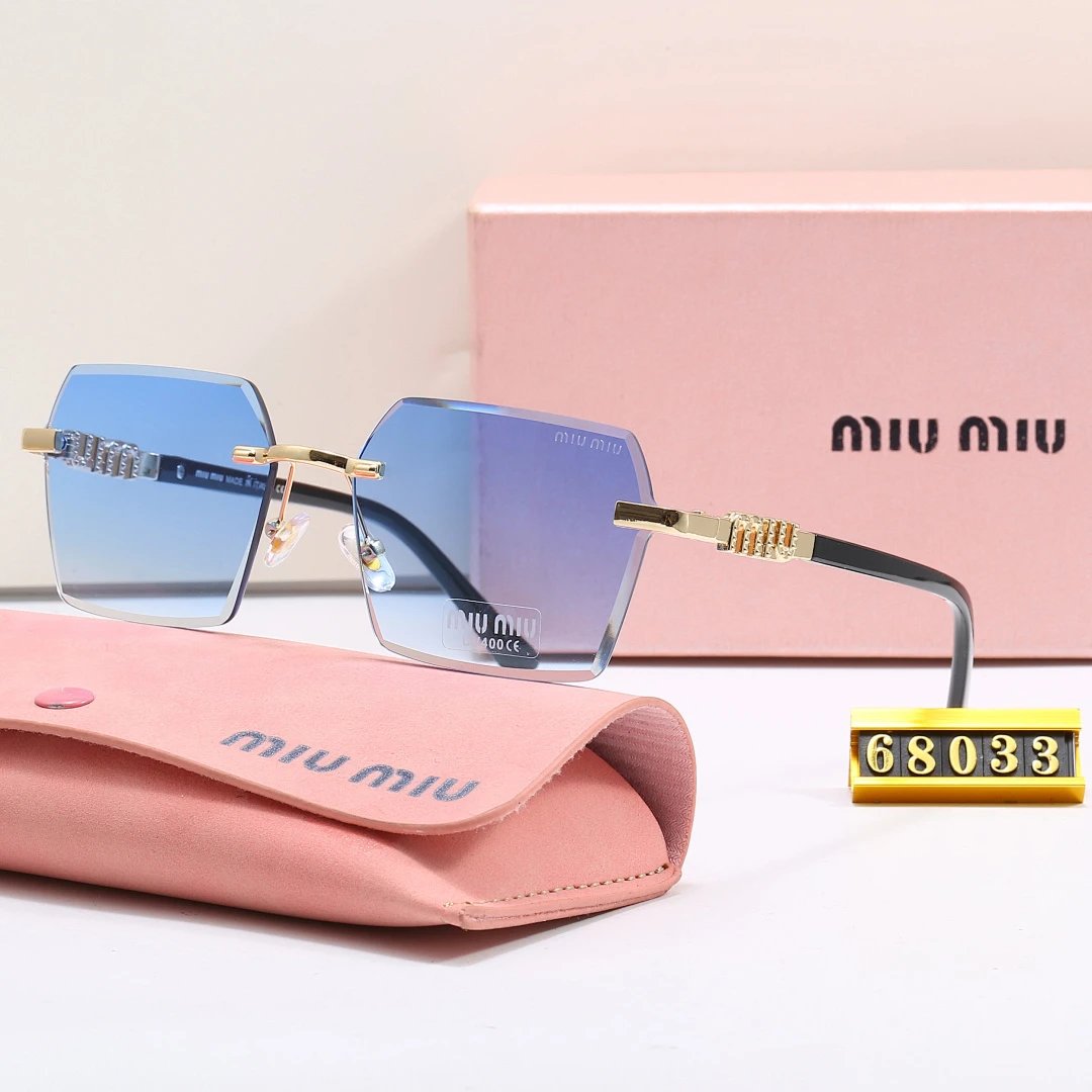 Miu Miu Brown Tinted Lens Square Sunglasses, Polished Frame Style 28