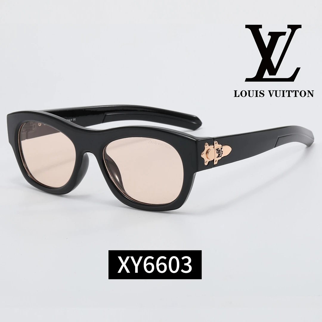 Louis Vuitton Black Tinted Lens Square Sunglasses, Polished Frame Style 25